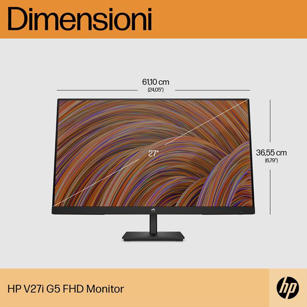 "HP - Monitor LED FHD 27\" V27I G5-Nero"