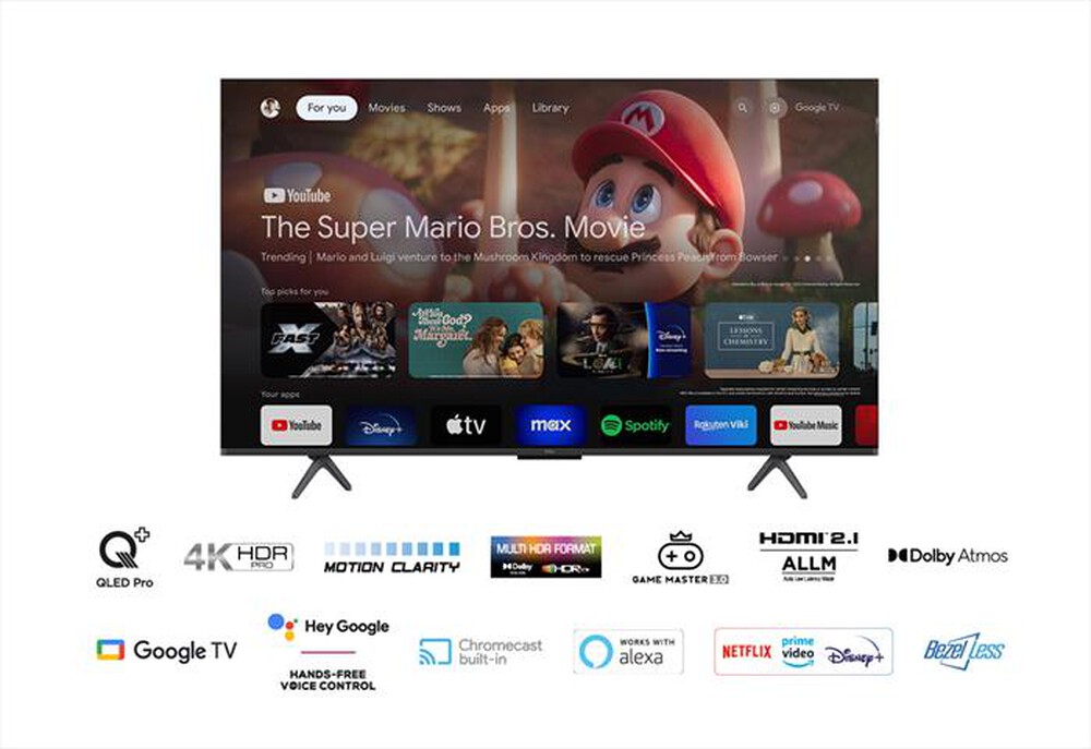 "TCL - Smart TV Q-LED UHD 4K 50\" 50C69B-Titanium"