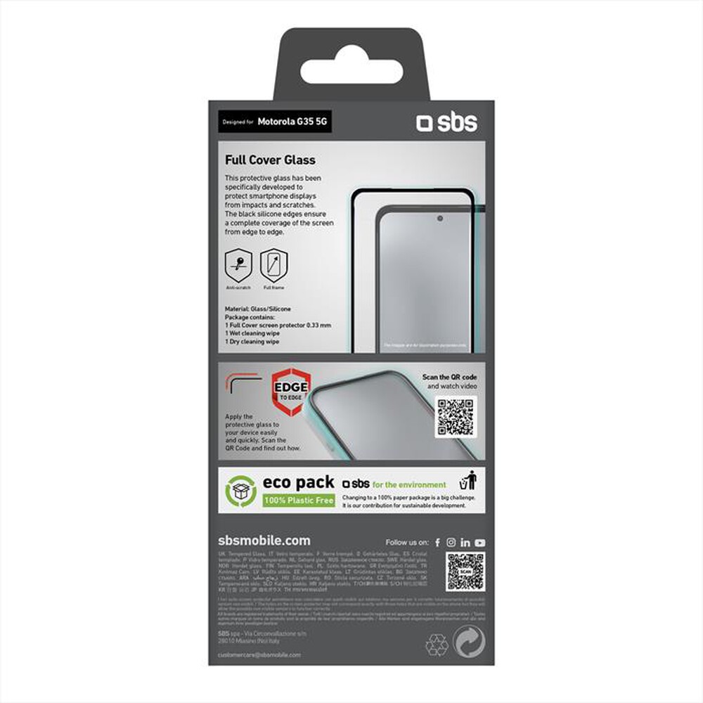 Immagine del prodotto SBS - Pellicola protettiva per Motorola G35 5G-Nero
