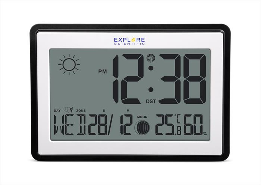 "EXPLORE SCIENTIFIC - RDC8002CM3000 OROLOGIO DA PARETE O DA TAVOLO-Black"