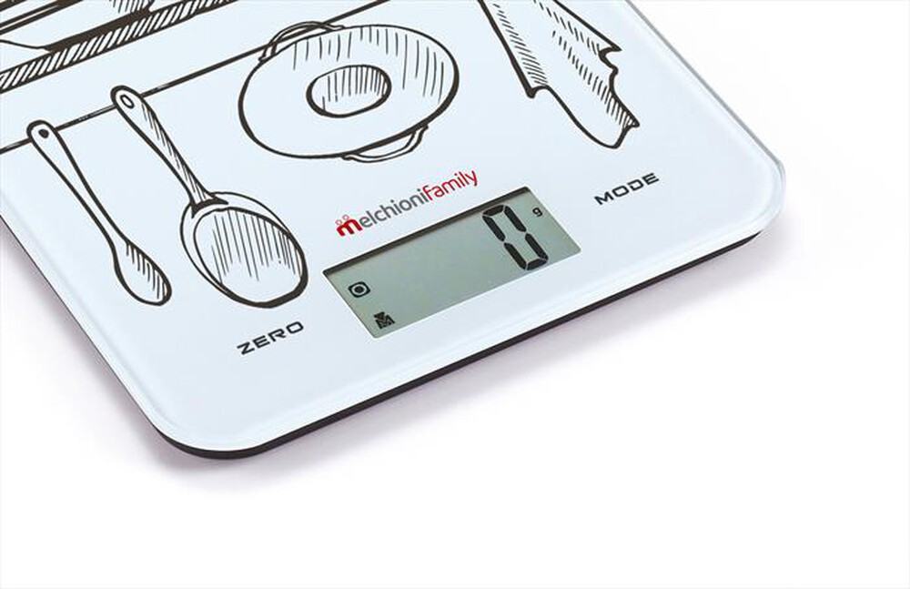 "MELCHIONI FAMILY - Bilancia da cucina GLASS-bianco"