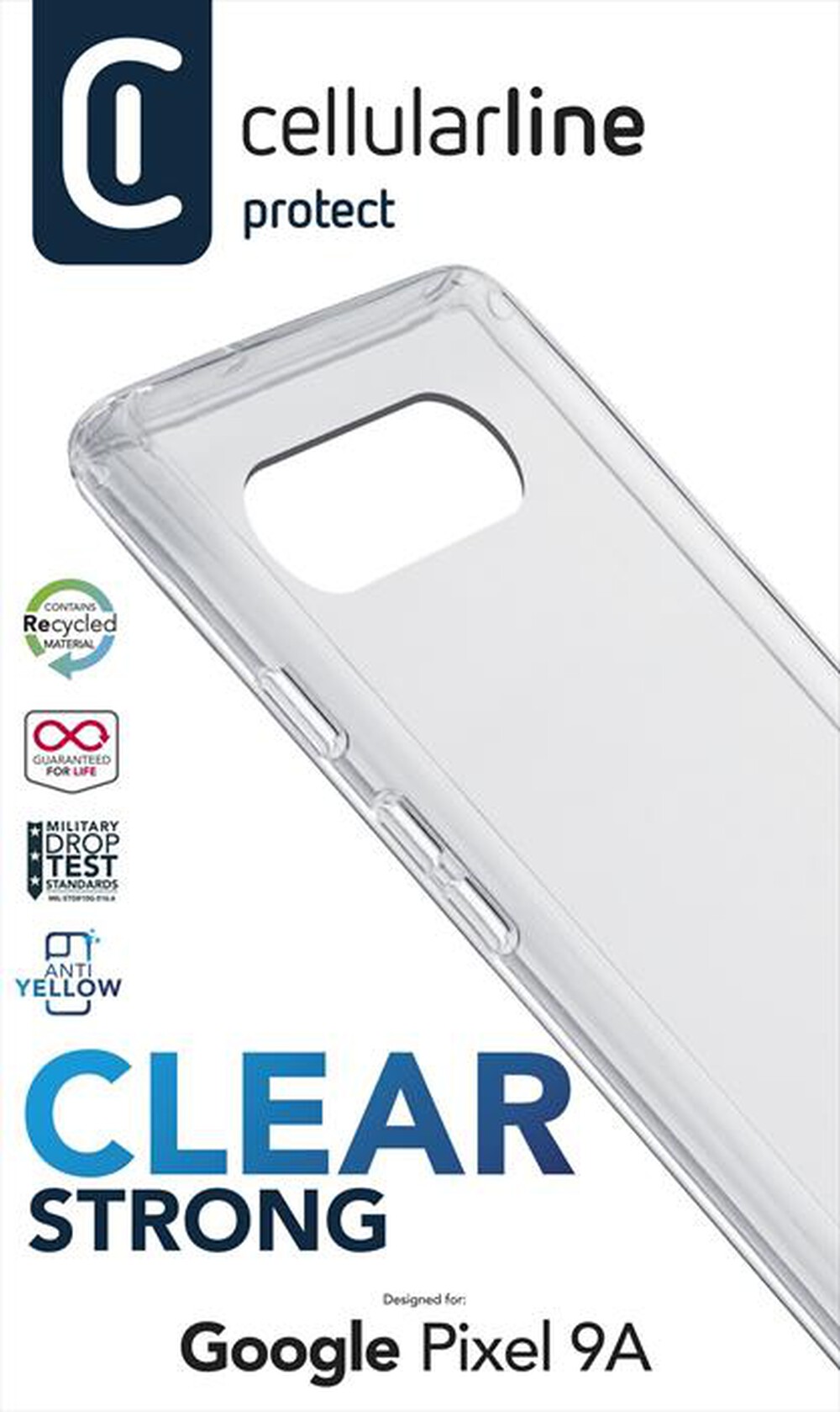 Immagine del prodotto CELLULARLINE - Cover a guscio CLEAR STRONG - PIXEL 9A-Trasparente