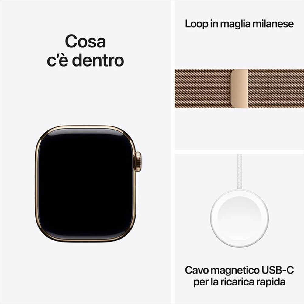 Immagine del prodotto APPLE - WATCH SERIES 11GPS + CELLULAR 42MM-Oro Loop Milanese Oro