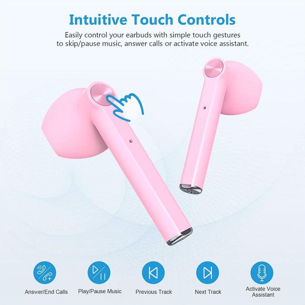 "LENOVO - HT30 AURICOLARI BLUETOOTH RICARICA WIRELESS-ROSA"