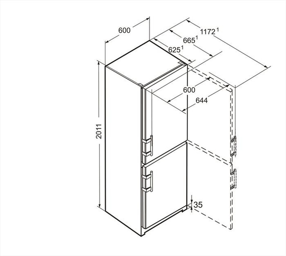 Immagine del prodotto LIEBHERR - Frigorifero combinato CNBS 4015-21 Classe E 390lt-BlackSteel