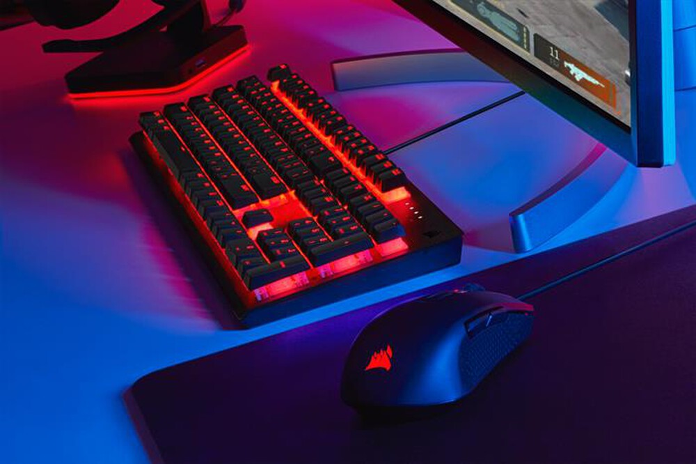 "CORSAIR - Tastiera gaming CORSAIR K60 PRO-Nero/Rosso"