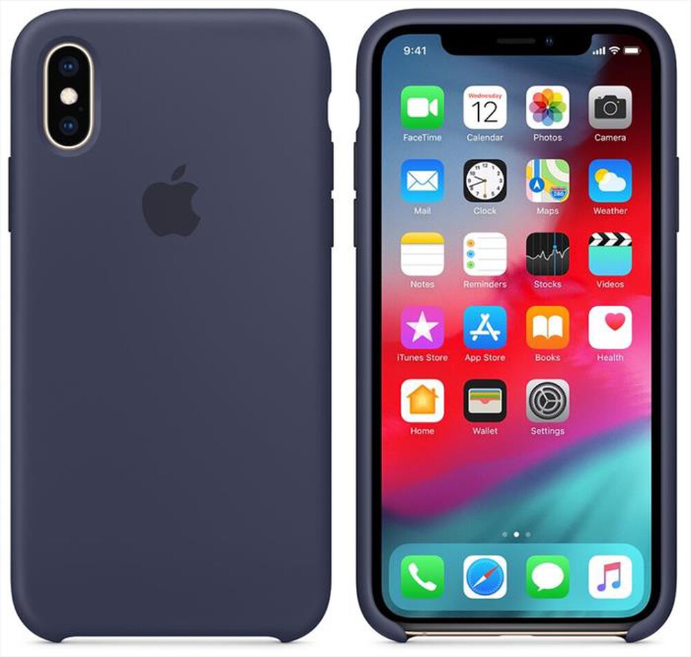 "APPLE - Custodia in silicone per iPhone XS MAX-Blu Notte"