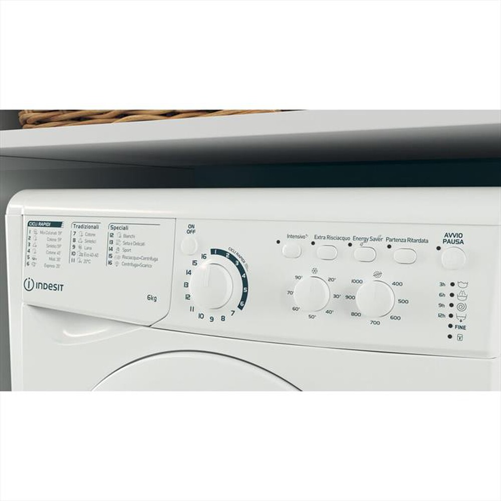 "INDESIT - Lavatrice EWC 61051 W IT N 6 Kg Classe F-Bianco"