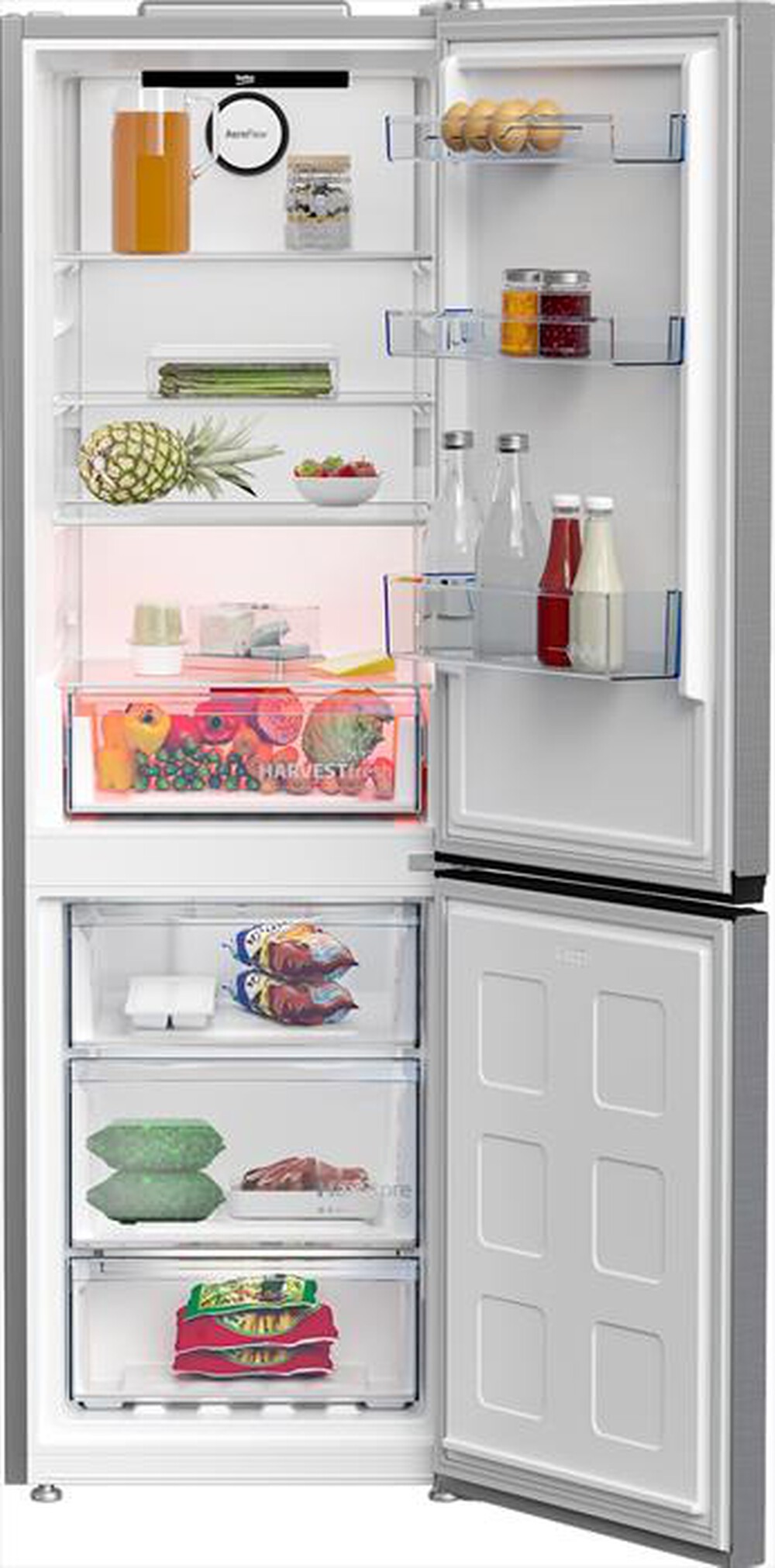 "BEKO - Frigorifero combinato B3RCNE364HXB Classe E 316 lt-Metal Look"