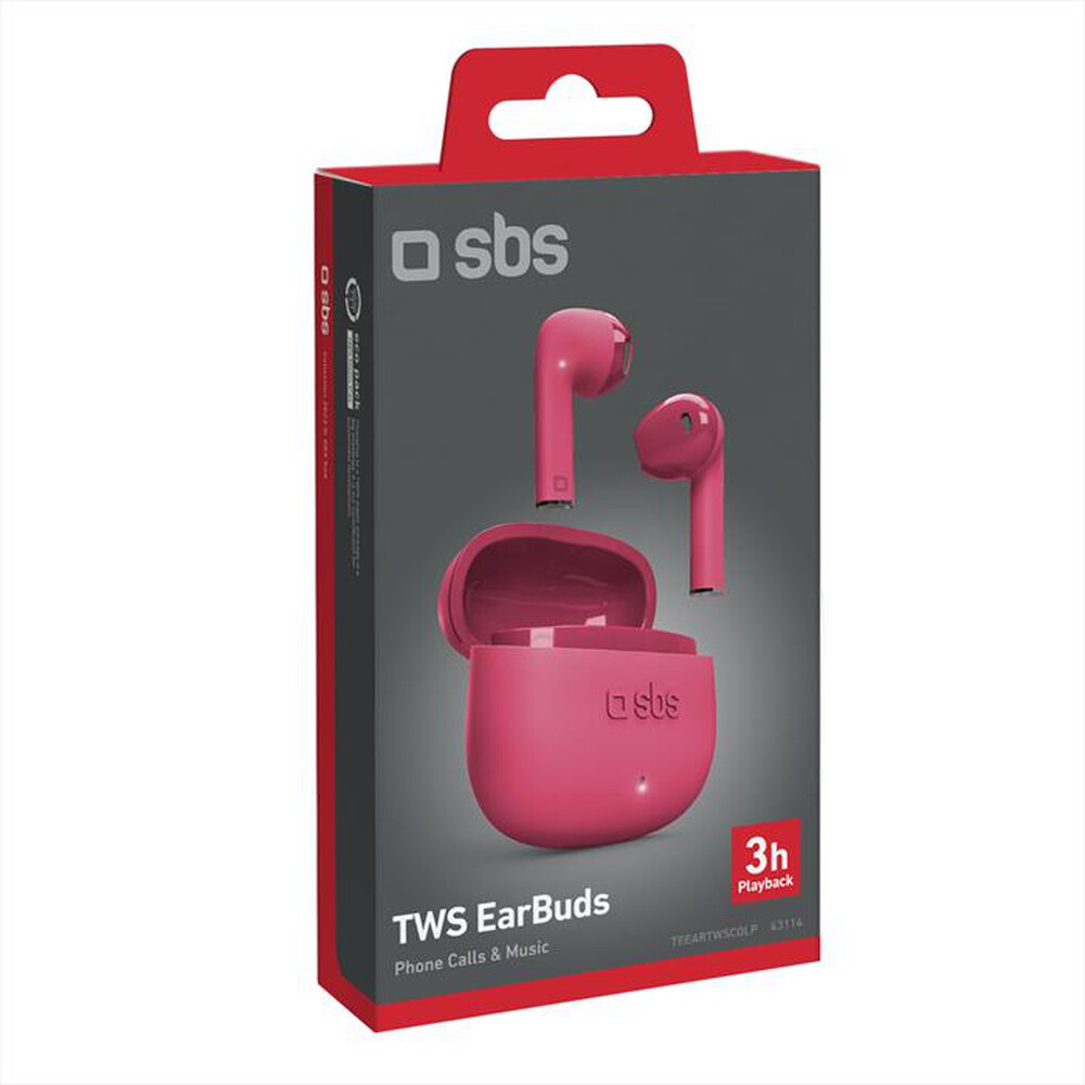 "SBS - Auricolare bluetooth TEEARTWSCOLP-Rosa"