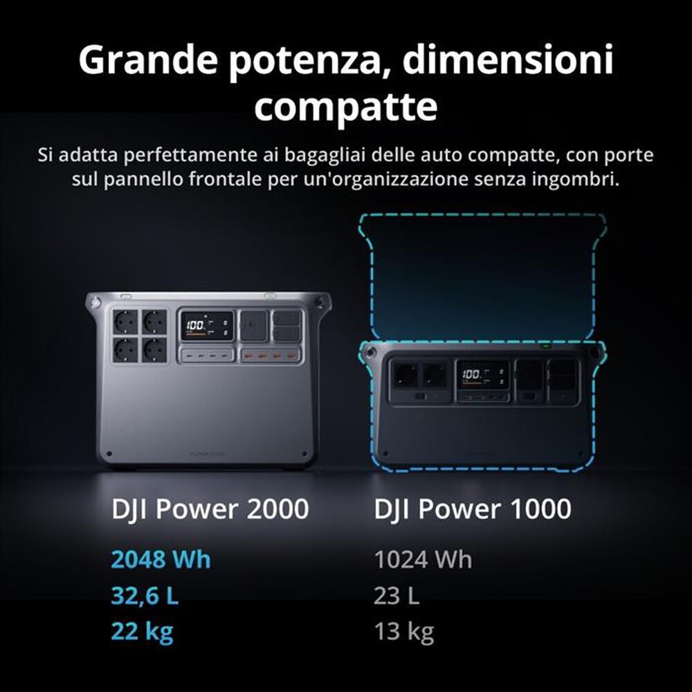 Immagine del prodotto DJI - Stazione di alimentazione portatile POWER 2000-GRIGIO SCURO