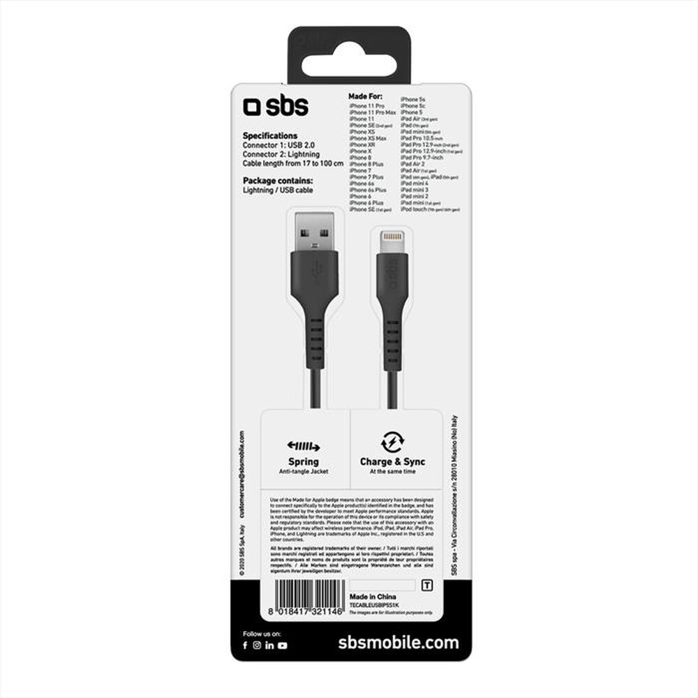 Immagine del prodotto SBS - TECABLEUSBIP5S1K-Nero