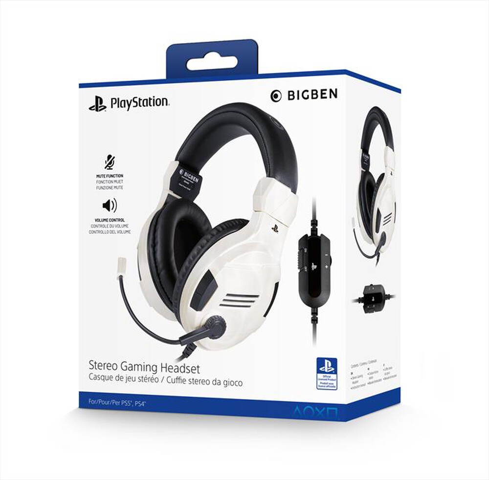 "BIG BEN - CUFFIE GAMING STEREO V3 PS5-Nero/Bianco"