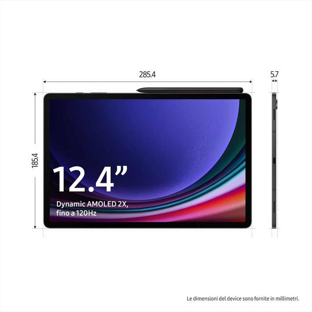 "SAMSUNG - Galaxy Tab S9+ 12+256GB 5G-Graphite"