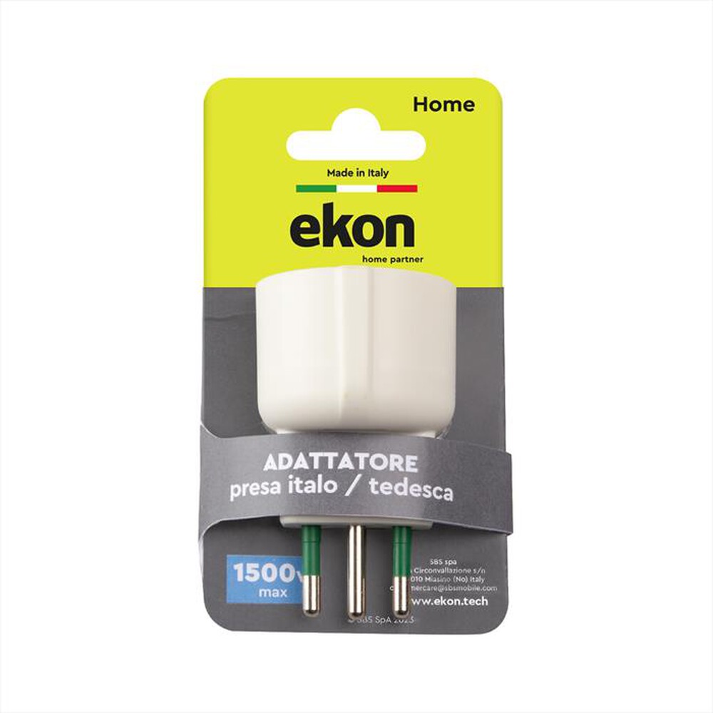 Immagine del prodotto EKON - Adattatore presa italo/tedesca 10A-Bianco