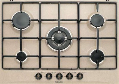 GLEM GAS - Piano cottura a gas GT755SA 5 fuochi 68,5cm-Sabbia
