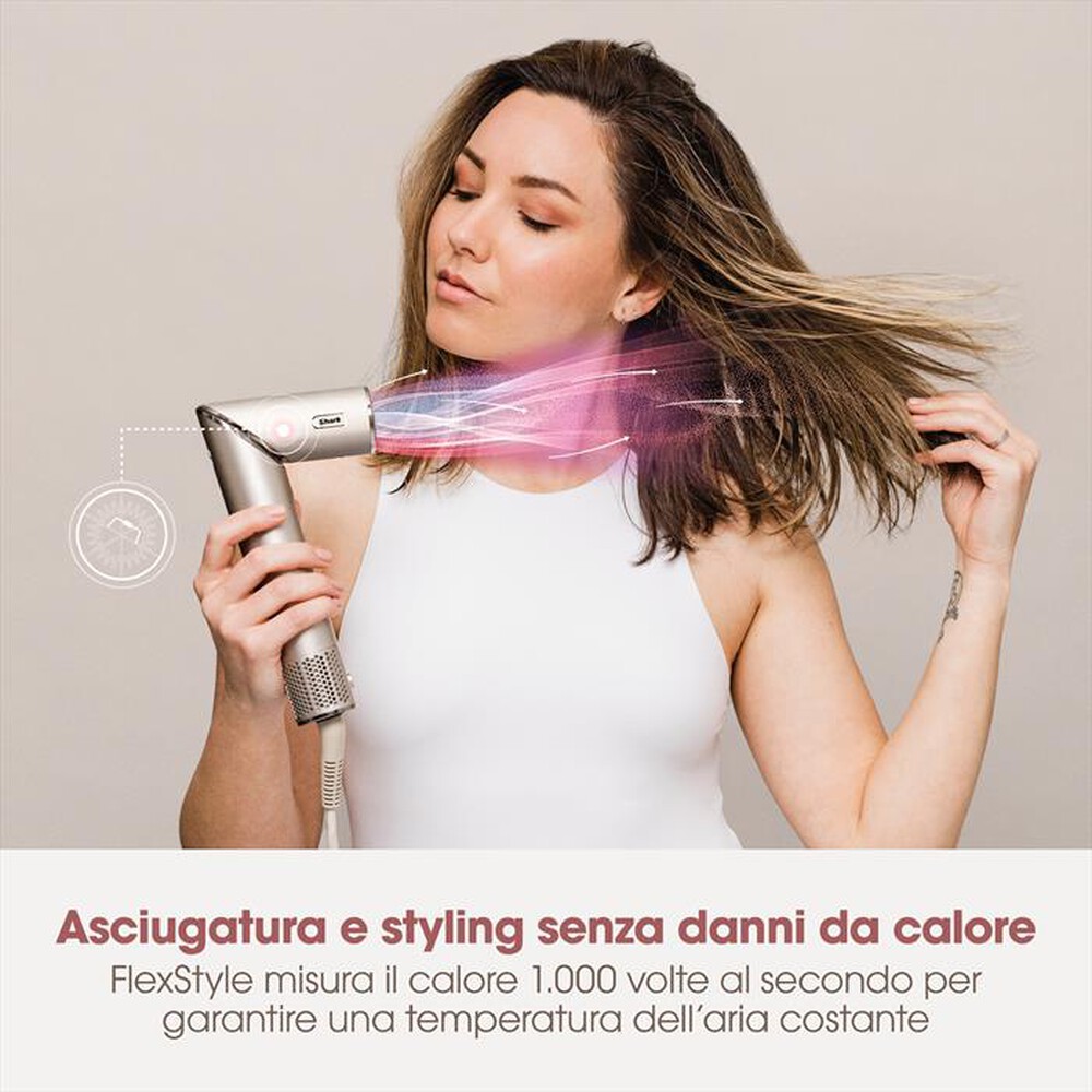 "SHARK - Styler e asciugacapelli FLEXSTYLE 5 in 1HD440SLEU-CHAMPAGNE"