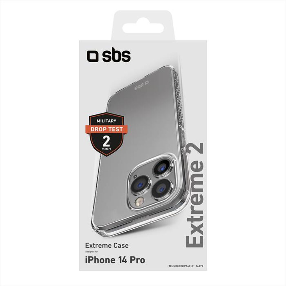"SBS - Cover Extreme 2 TEUNBKEX2IP1461P per iPhone 14 Pro-Trasparente"