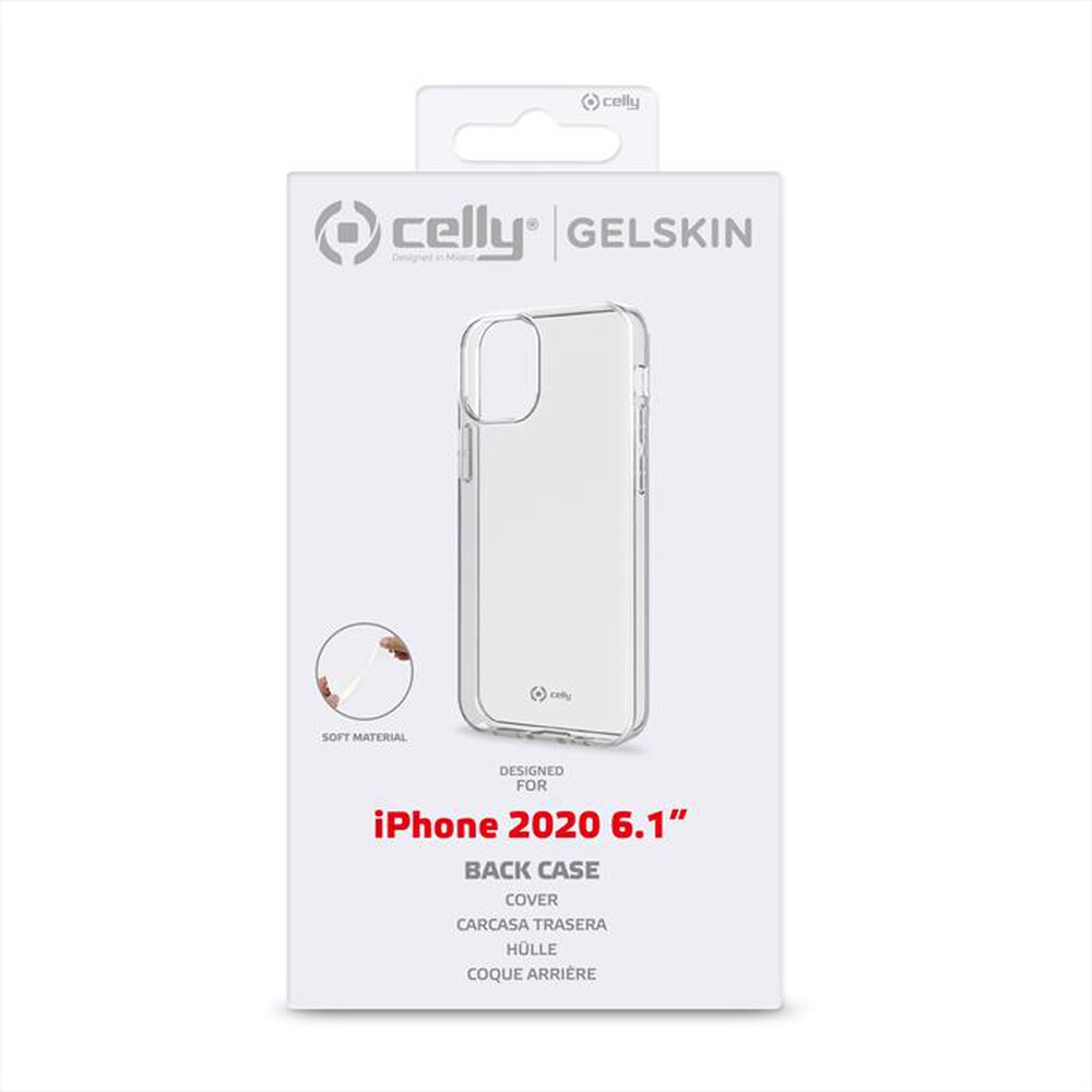 "CELLY - GELSKIN1004 - COVER PER IPHONE 12/IPHONE 12 PRO-Trasparente"
