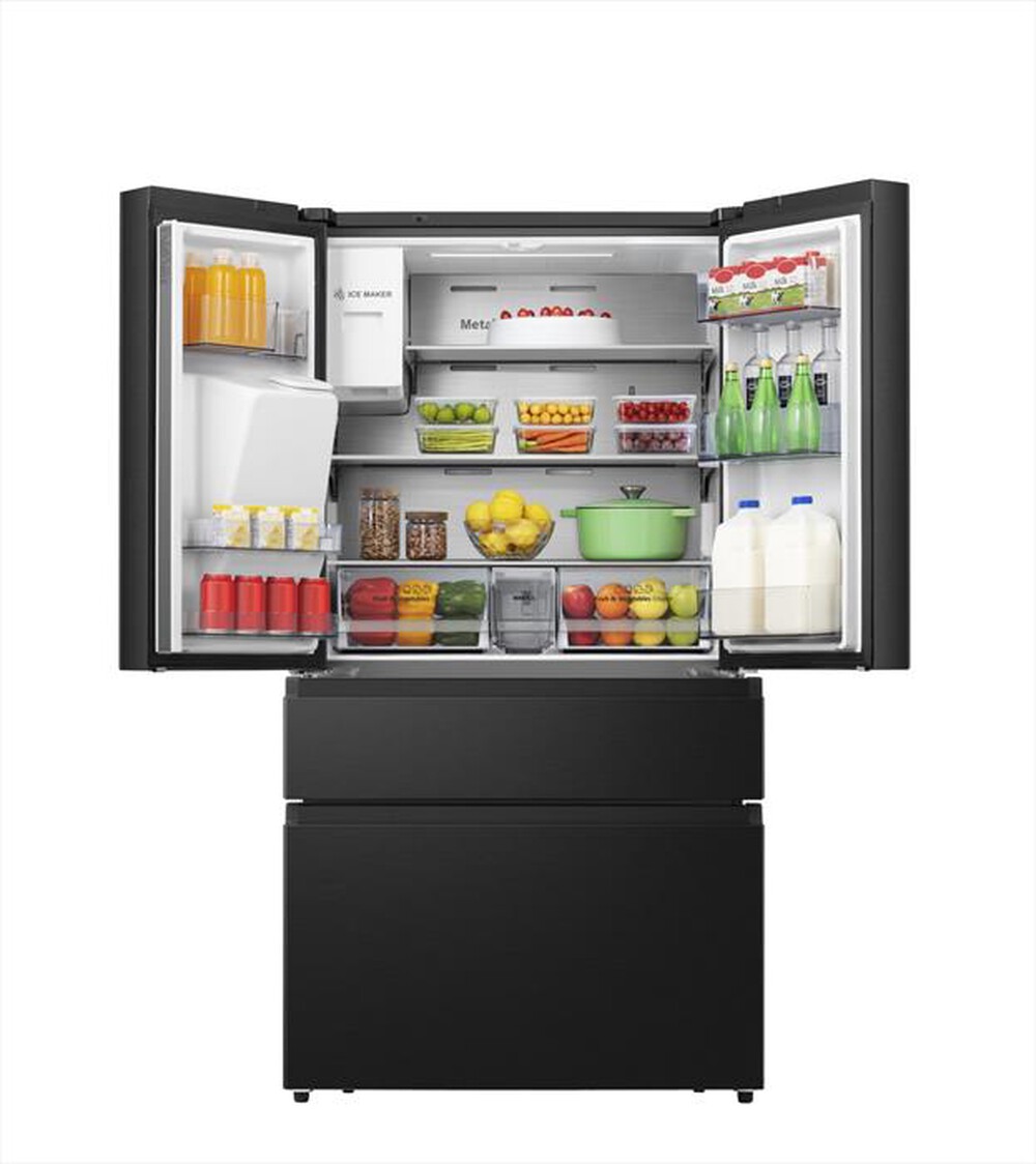 "HISENSE - Frigorifero 4 porte RF728N4SAFE Classe E 560 lt-Black Inox"