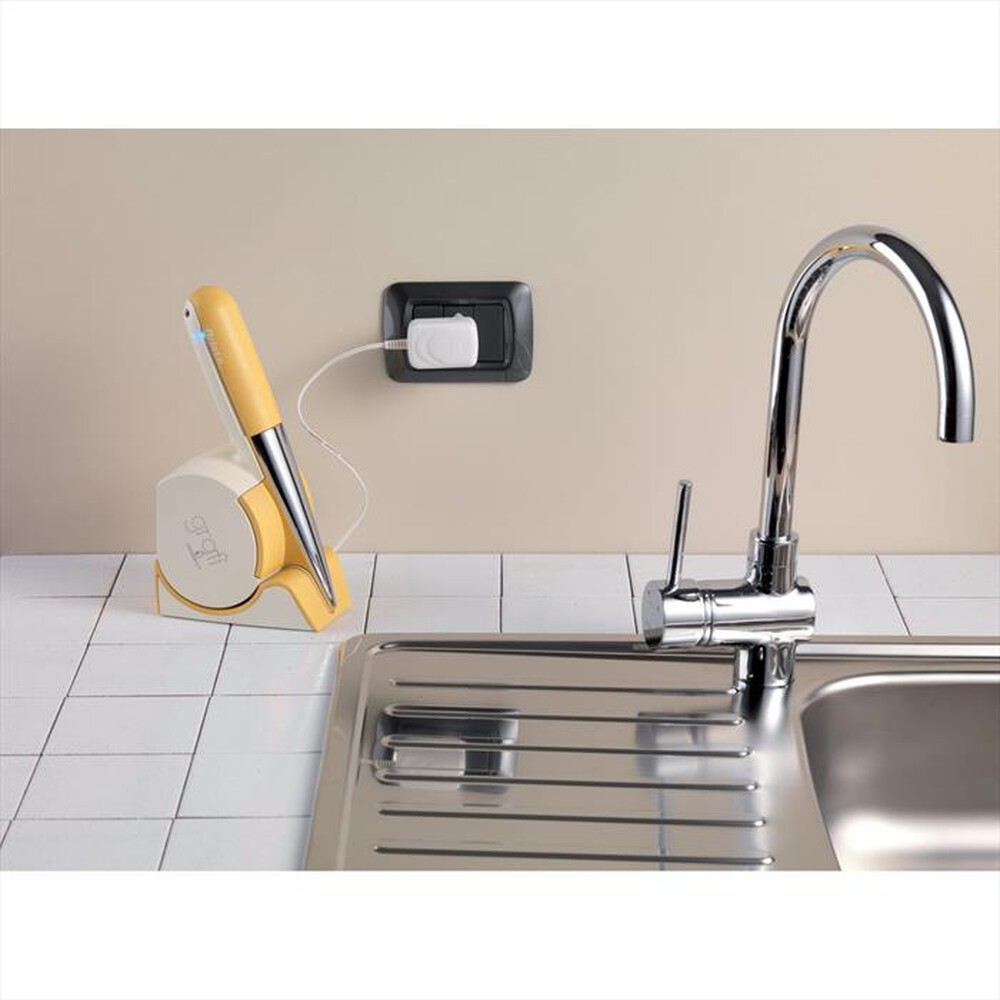 "ARIETE - 0457 Gratì Waterproof Grattugia Elettrica-Sabbia, Bianco"