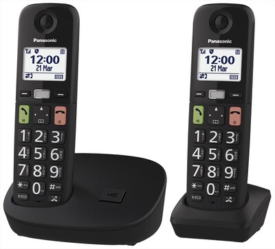 PANASONIC - Cordless 2 pezzi KX-TGU112EXB-Nero
