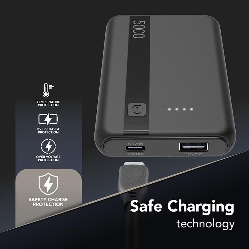 Immagine del prodotto CELLULARLINE - Powerbank PBENTRY5000K-Nero