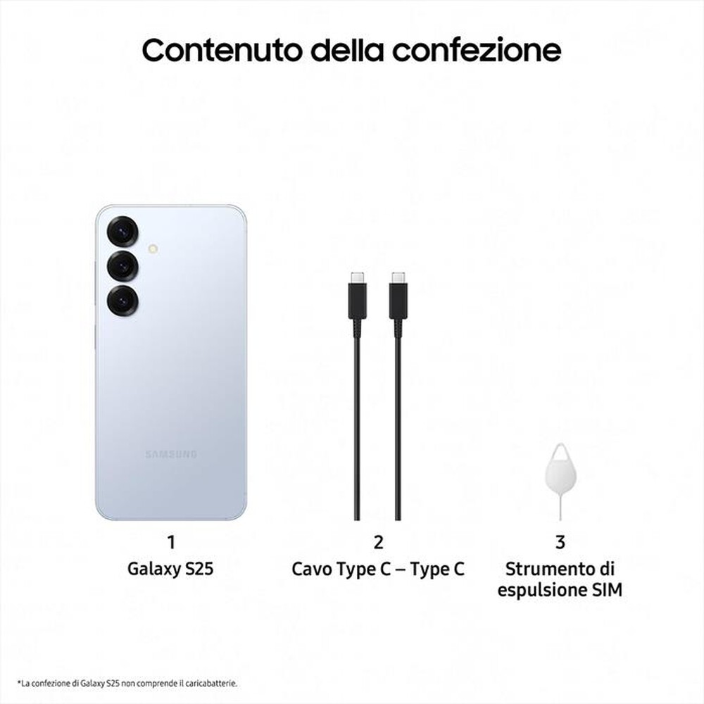 Immagine del prodotto SAMSUNG - Smartphone Galaxy S25 128GB-Icy Blue