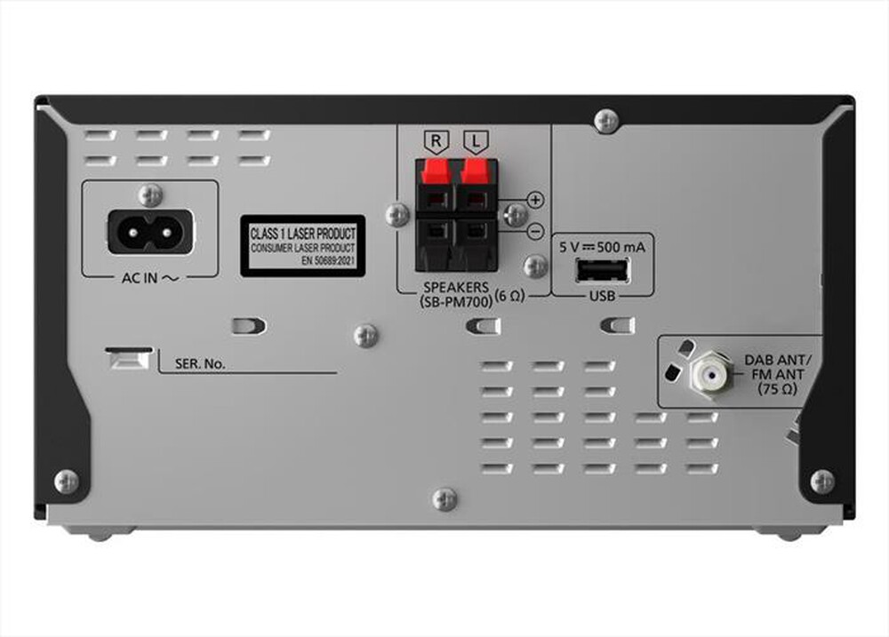 Immagine del prodotto PANASONIC - Sistema Micro Hi-Fi DAB+, CD, Bluetooth, SC-PM702-NERO