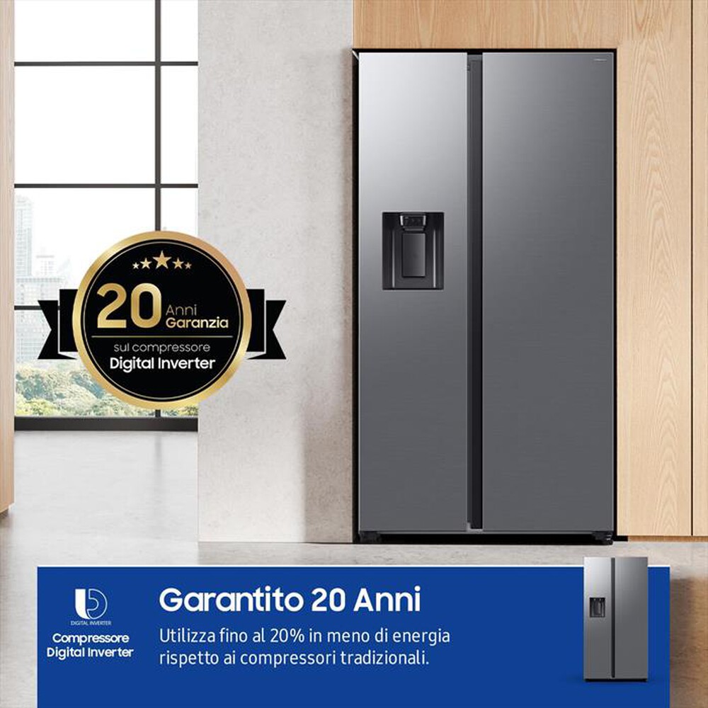 Immagine del prodotto SAMSUNG - Frigorifero Side by Side RS70F64KETEF 635L ClasseE-Inox