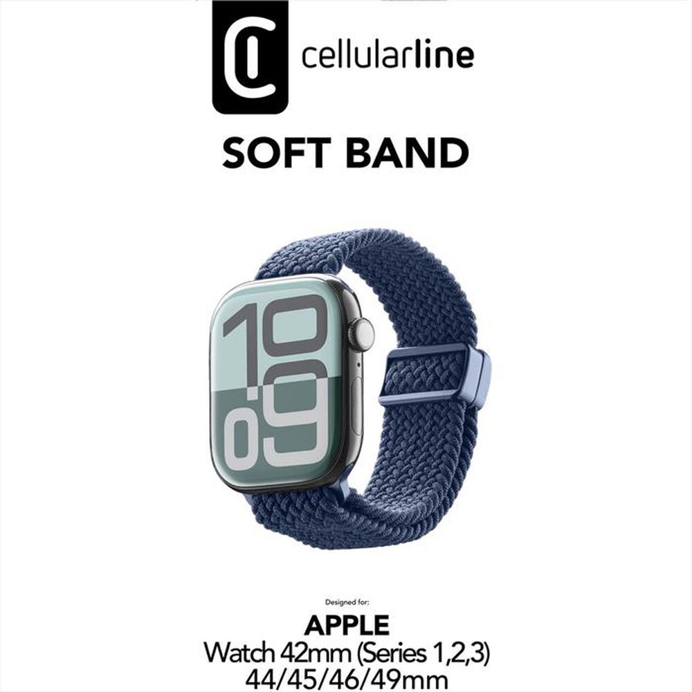 Immagine del prodotto CELLULARLINE - Soft Band Apple Watch 42 (S.1-2-3)/44/45/46/49 mm-Blu