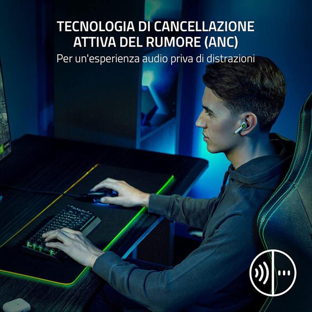 "RAZER - Auricolari HAMMERHEAD HYPERSPEED (PLAYSTATION)-Bianco"