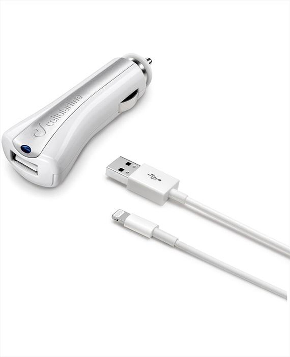 "CELLULARLINE - CBRUSBMFIIPH5W iPhone 5 Carica batteria da auto-Bianco"