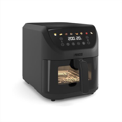 PRINCESS - Friggitrice ad aria AEROFRYER SLIM 8 LITRI-NERO / PLASTICA