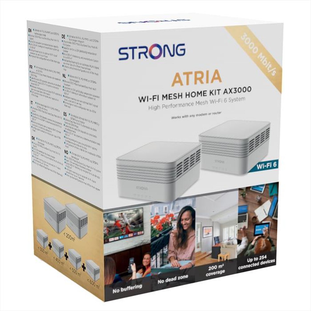 "STRONG - Wi-Fi Mesh Home Kit 3000 MESHKITAX3000-bianco"