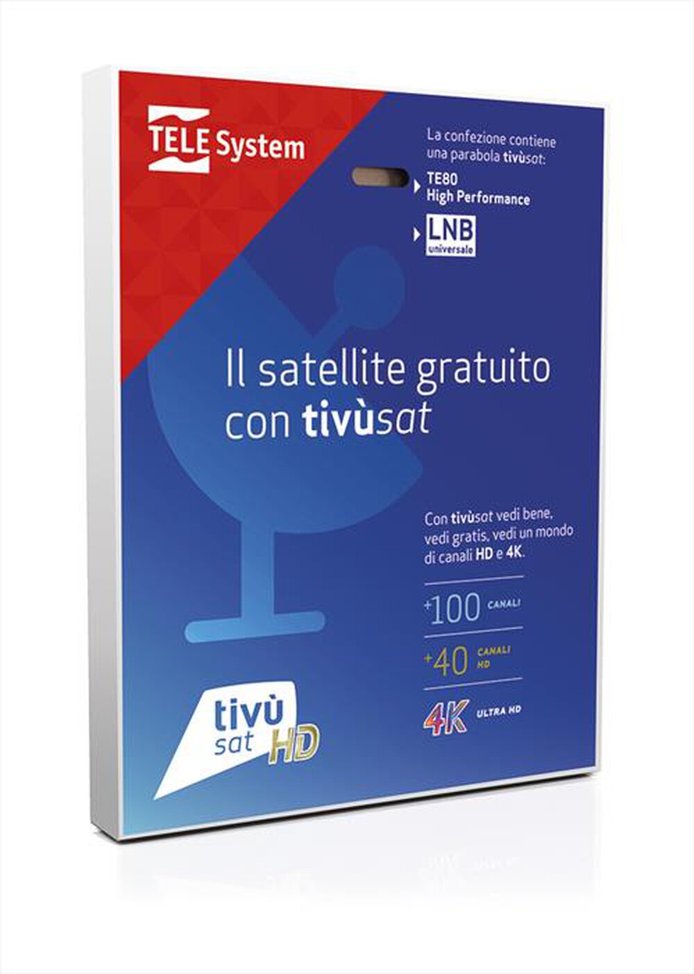 "TELESYSTEM - PAR. TIVU'SAT 80 CM + LNB-GRIGIO CHIARO"