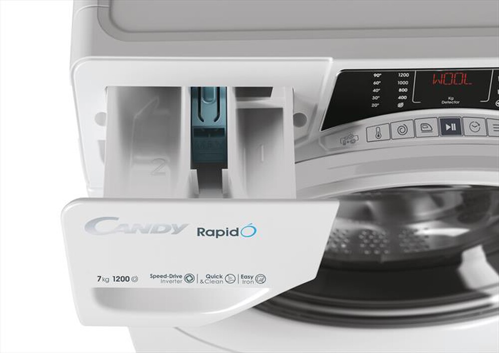 "CANDY - Lavatrice RO41274DWMST/1-S 7 Kg Classe A-Bianco"