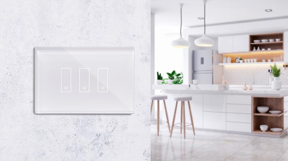 "IOTTIE - Interruttore wifi smart per luci, cancelli LSW2I3W-Bianco"