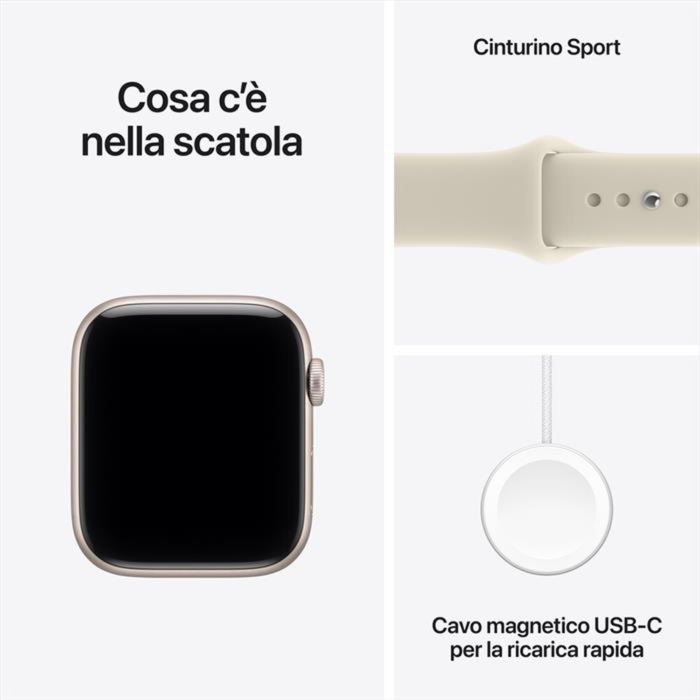 Immagine del prodotto APPLE - Watch SE 3 GPS 44mm Alluminio Galassia-Sport Band Sabbia - M/L