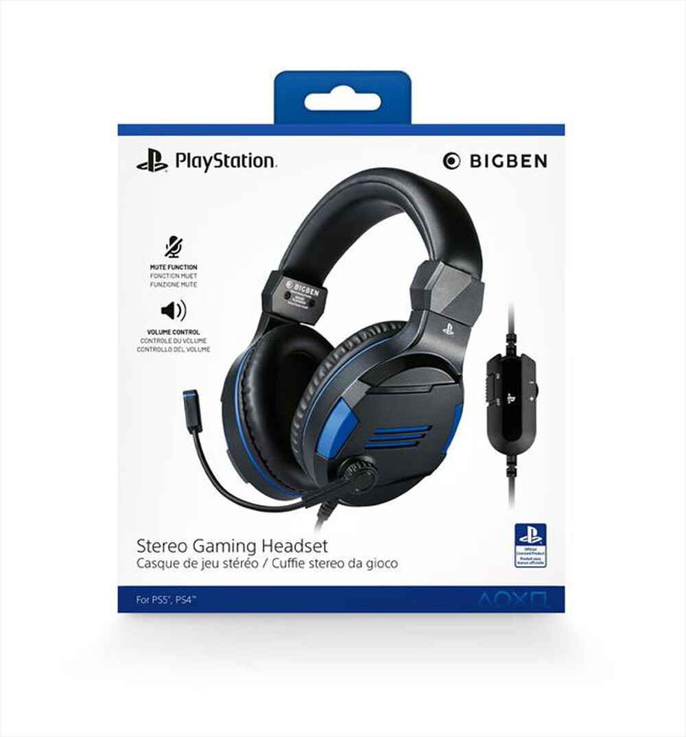 "BIG BEN - CUFFIE GAMING STEREO V3 PS5-Nero/Blu"