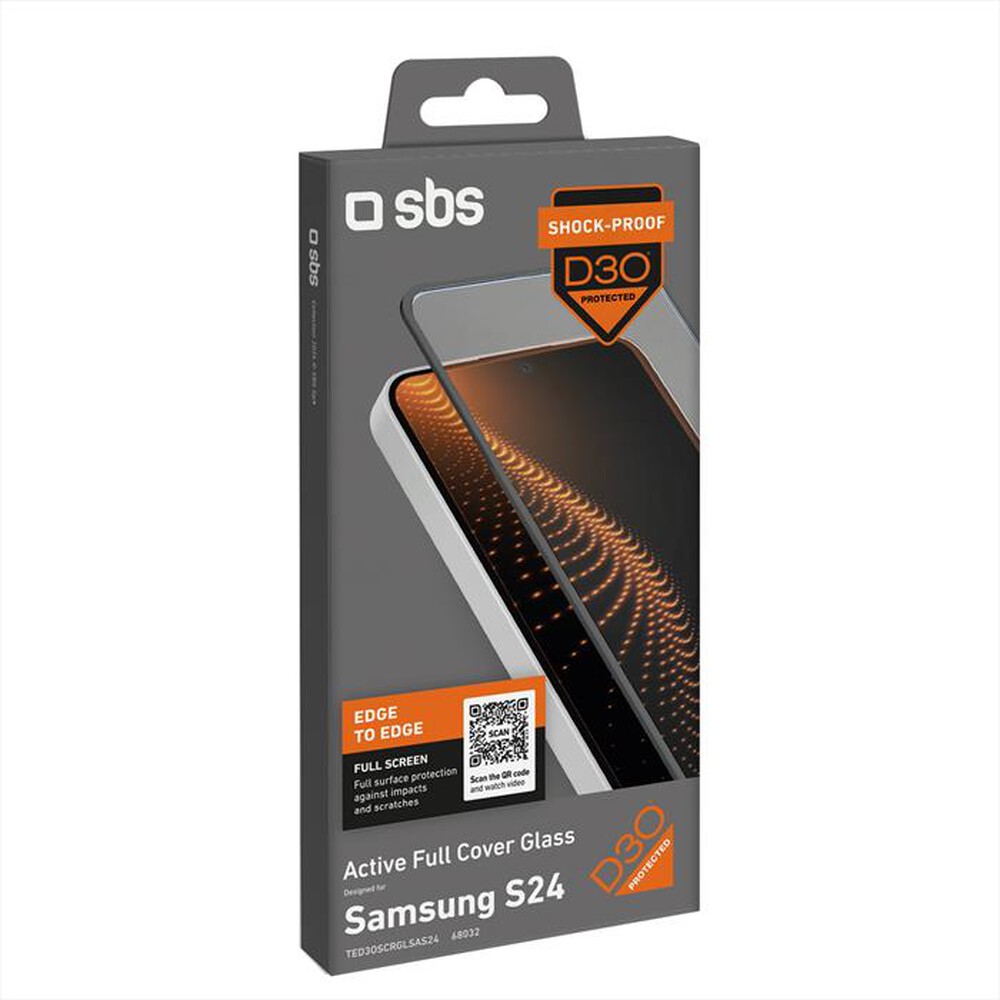 "SBS - Screenglass D3O TED3OSCRGLSAS24 per Samsung S24-Trasparente"