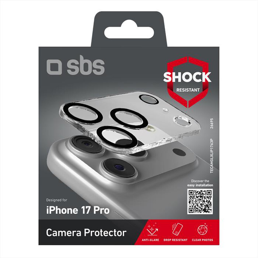 Immagine del prodotto SBS - Vetrino fotocamera per iPhone 17 Pro-Trasparente