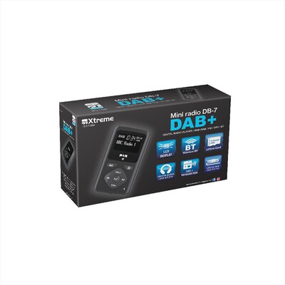 XTREME - MINI RADIO DAB+ DB 7-NERO