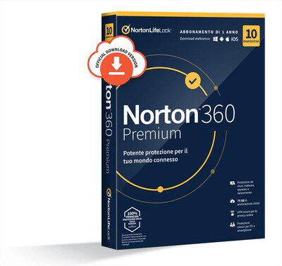 NORTON - Norton 360 Premium 2021 Antivirus 10 Dispositivi