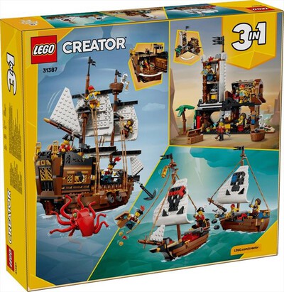 LEGO - CREATORE 3IN1 Iconica nave da pirata - 31387