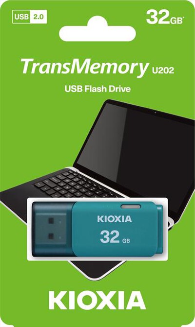 KIOXIA - CHIAVETTA USB U202 HAYABUSA 2.0 32GB AZZURRO-Azzurro