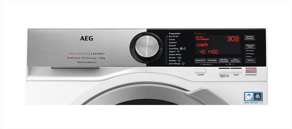 "AEG - Lavatrice L7FEC14VX 10 Kg Classe A-Bianco/Oblò Silver"