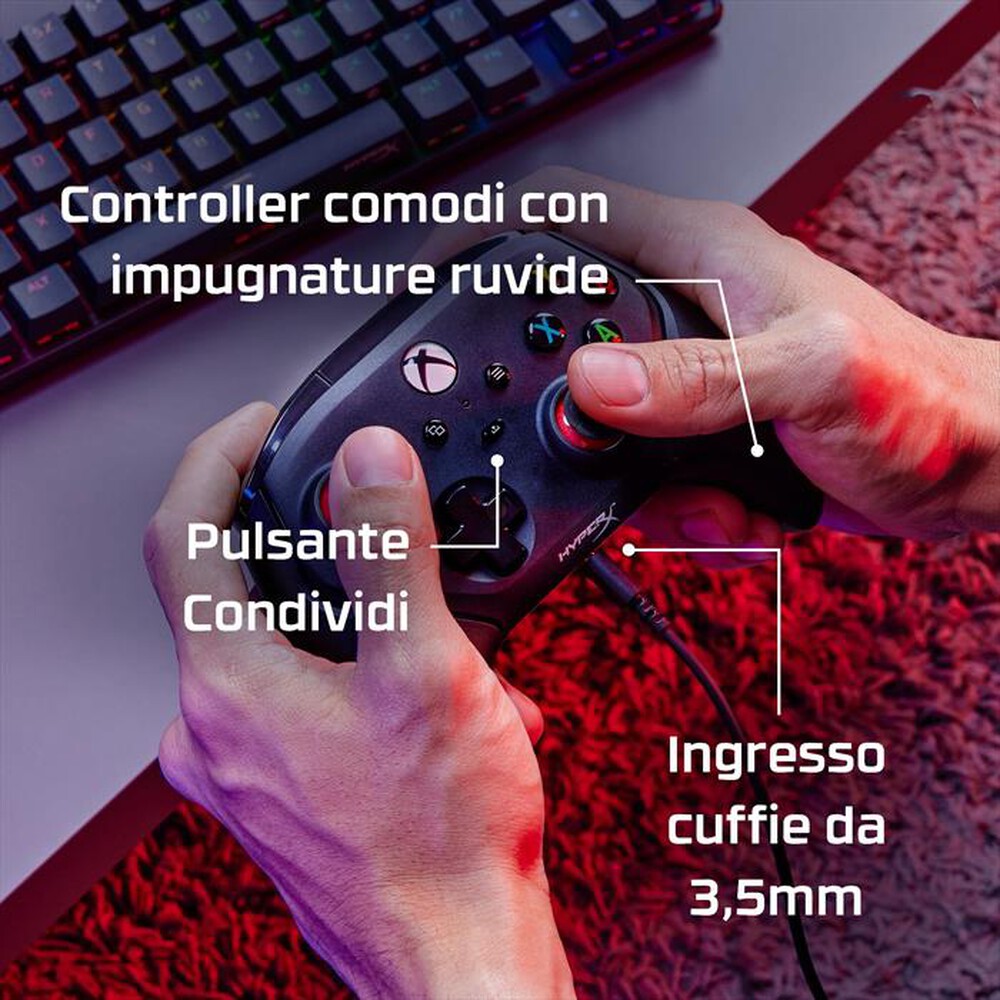 "HYPERX - Controller di gioco CLUTCH GLADIATE-Nero"