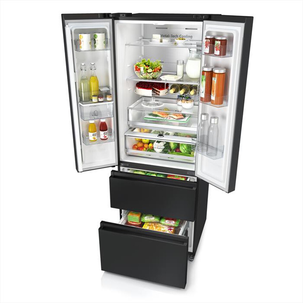 "HISENSE - Frigorifero 4 porte RF632N4WFE1 Classe E 485 lt-Black Inox"
