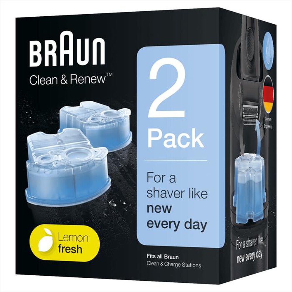 "BRAUN - CLEAN&CHARGE CARTUCCE-Celeste"